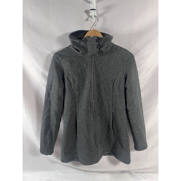 The North Face Caroluna Jacket Women's Size Medium Dark Gray Sherpa Lined - Picture 1 of 10